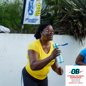 Mrs Gayle enjoying herself at Fit 2D Muzik-OB Fitness Retreat Experience! 2022