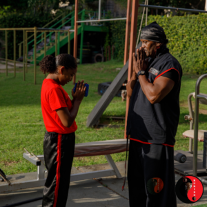 KUKIBO Grandmaster Bryan Campbell & Student Lianne Show Respect To Each Other