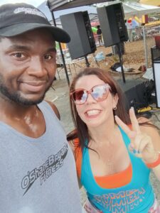 Selfie with Zumba Instructor Maribel after her fun Zumba Class at Plantation Seventh Day Adventist Health Fair 