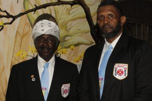 Soke Newton James with KUKIBO Grandmaster Bryan Campbell