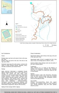 Hiking Trail Map: Papine to Holywell, Jamaica