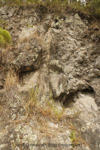 Earthquake Faulted Rocks in Jamaica with Copper Zones